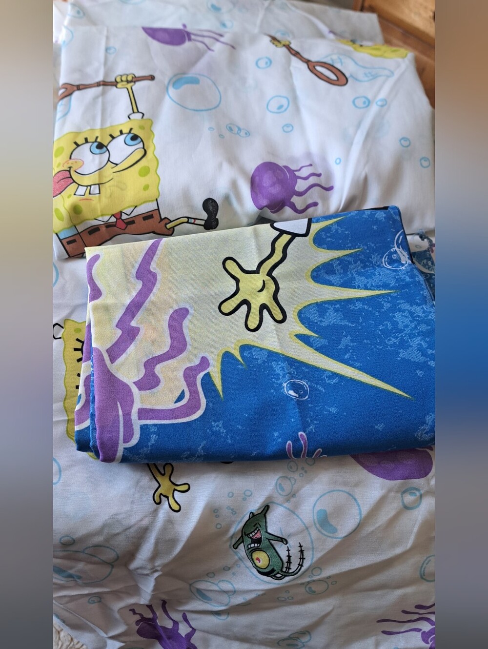 NICKLEODEON SpongeBob Square Pants TWIN flat Fitted Sheets Pillowcases Kids room